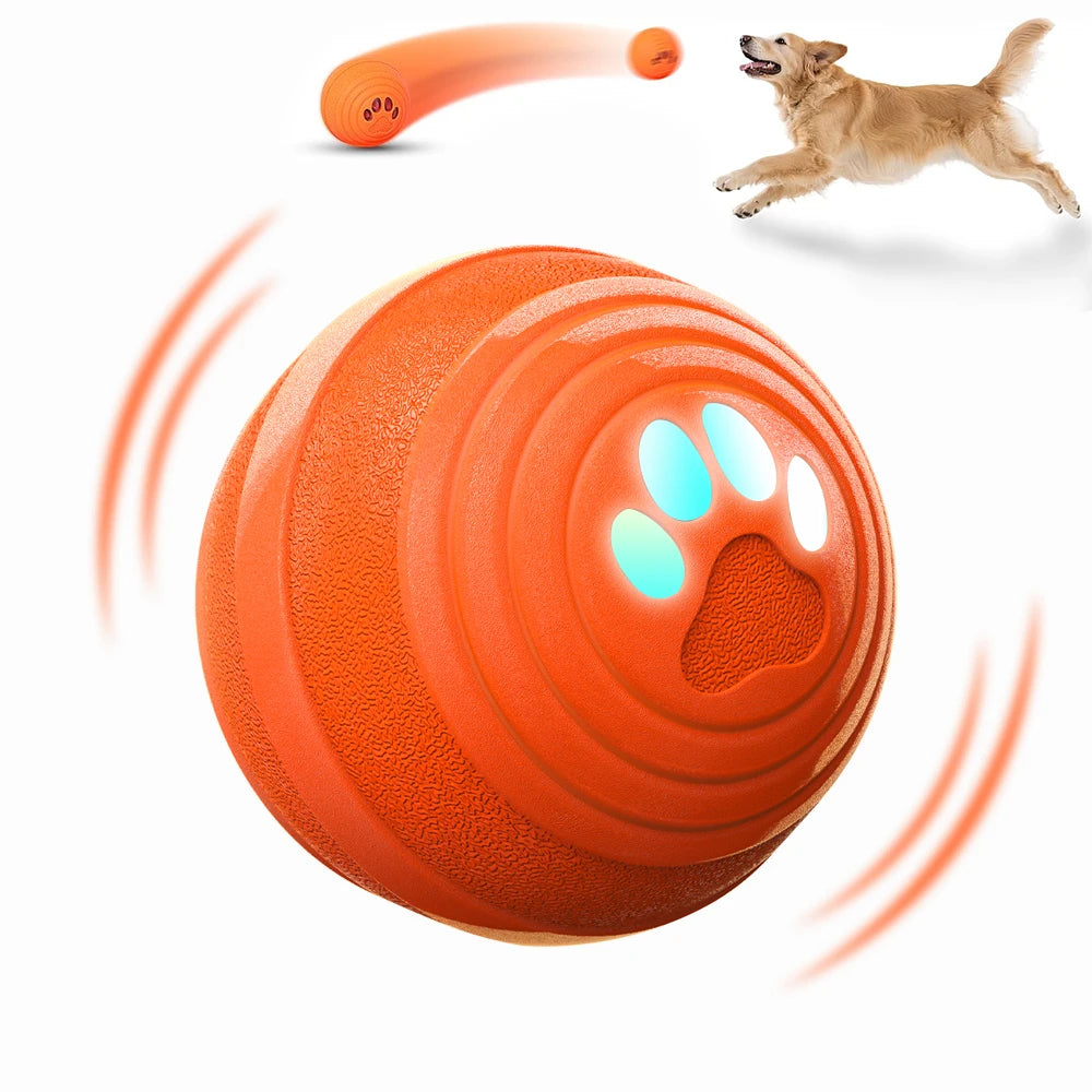 Interactive Light-Up Dog Ball – Automatic Rolling & Bouncing Toy for Puppies, Small, Medium & Large Dogs