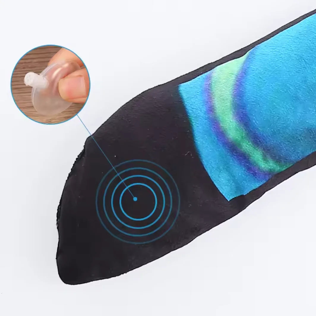 Tough Plush Snake Dog Toy – Long-Eyed Design with Squeaker