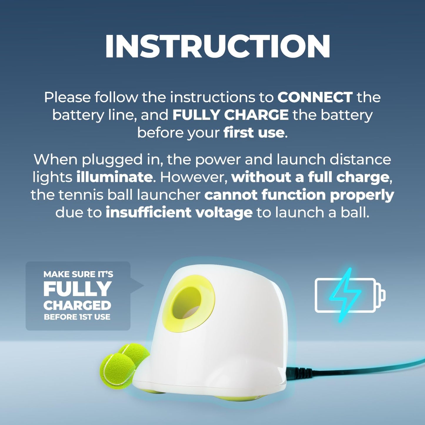 Interactive Automatic Tennis Ball Launcher for Dogs – Rechargeable Fetch Toy with 3 Balls Included (MAX)