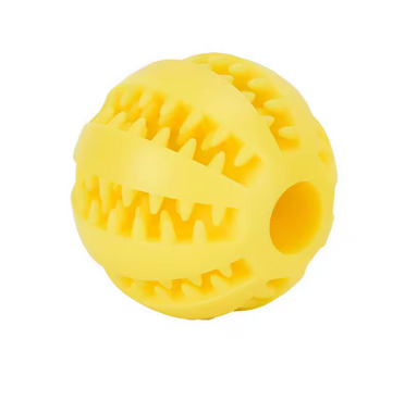 Interactive Rubber Dog Ball Toy – Chew Toy for Puppies, Pet Tooth Cleaning Ball, Silicone Feeder Ball for Cats and Dogs, Food and Treat Dispensing Toy