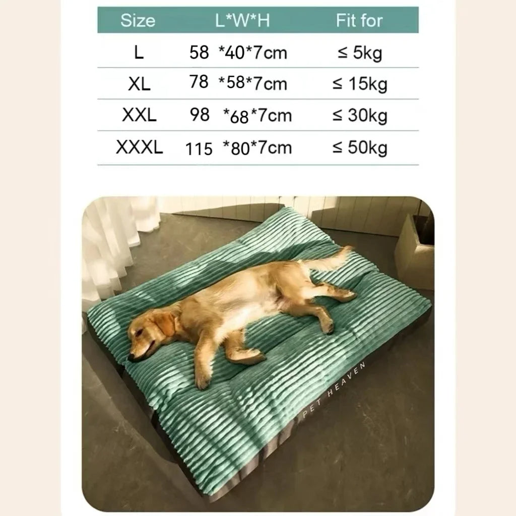 Oversized Corduroy Dog Bed – Thick, Comfortable Sleeping Mat for Medium & Large Dogs, Removable & Washable Pet Sofa