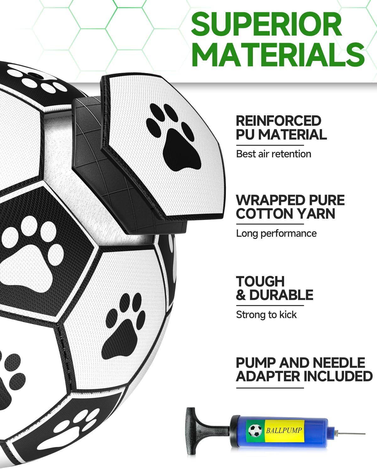 Durable Dog Football Toy with Grab Tabs, Water-Friendly Ball for Small to Medium Breeds, Ideal for Indoor and Outdoor Play