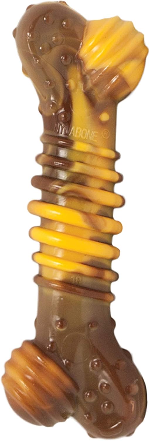 Extreme Durable Dog Chew Bone Toy – Beef & Cheese Flavor, Medium, for Dogs up to 16kg