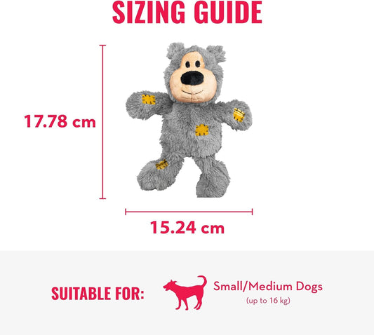 Bear Plush Dog Toy – Small/Medium