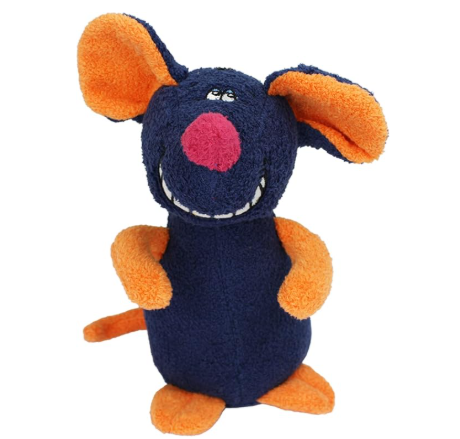 Multipet Deedle Dude – Singing Blue Mouse Plush Toy for Dogs (8")