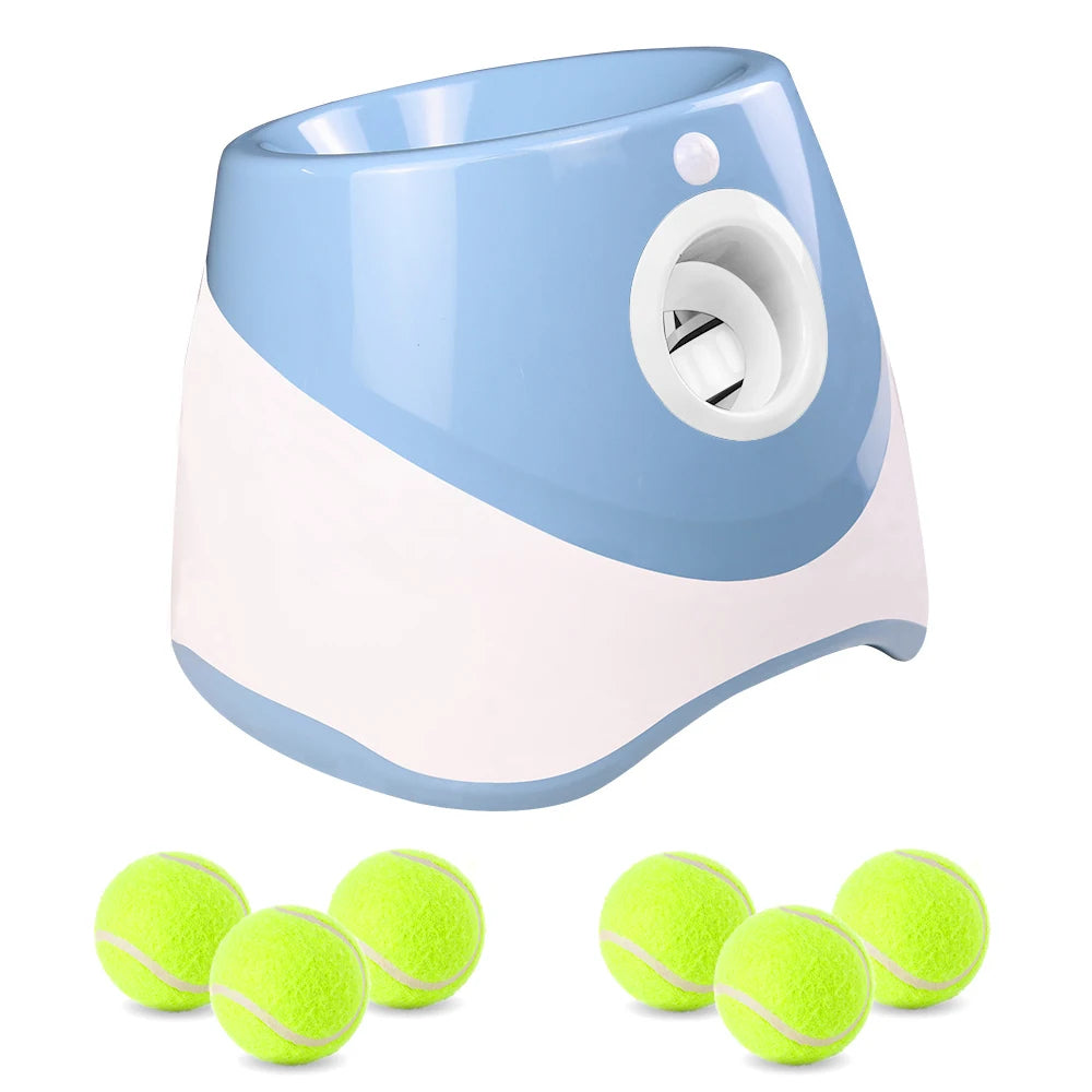 Automatic Tennis Ball Launcher for Dogs – Interactive Fetch Toy with Rechargeable Catapult Mechanism for Fun Playtime