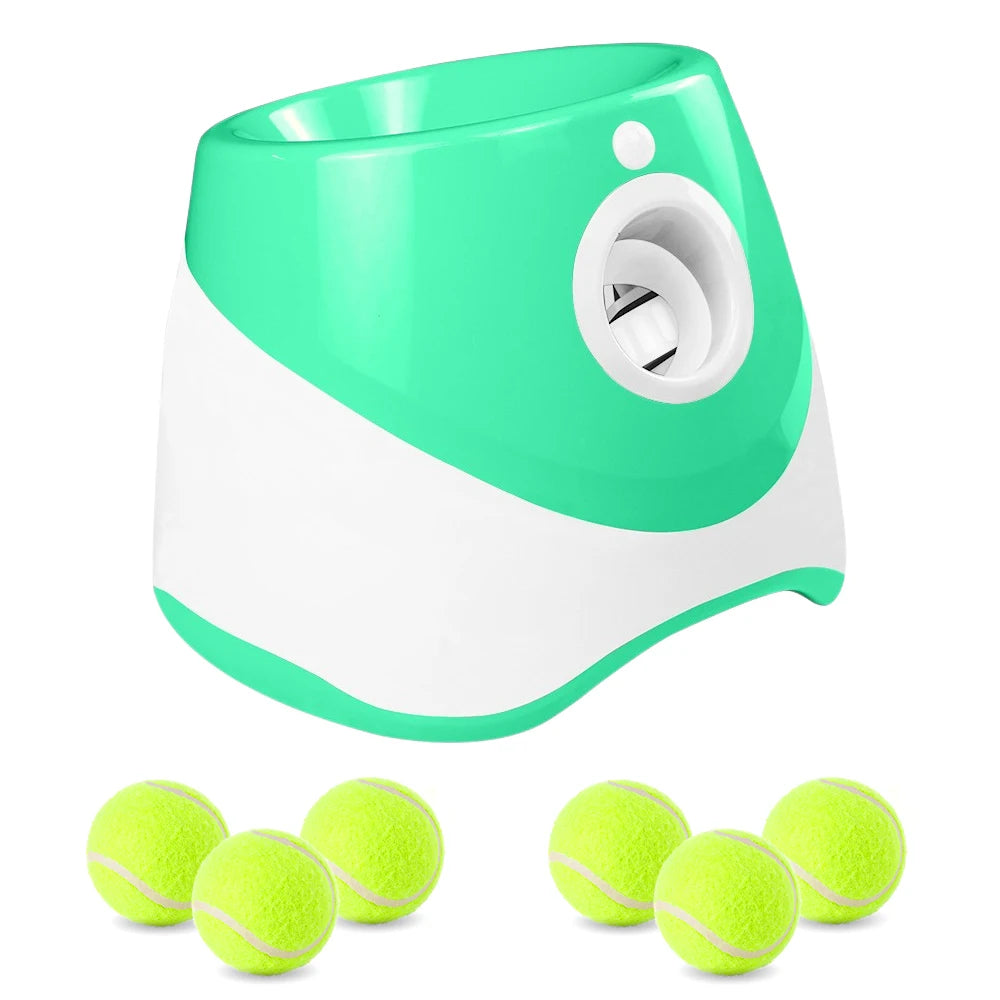 Automatic Tennis Ball Launcher for Dogs – Interactive Fetch Toy with Rechargeable Catapult Mechanism for Fun Playtime