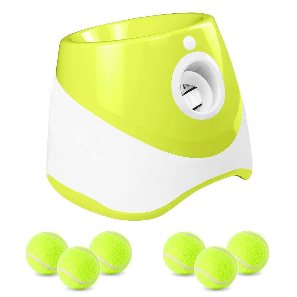 Automatic Tennis Ball Launcher for Dogs – Interactive Fetch Toy with Rechargeable Catapult Mechanism for Fun Playtime