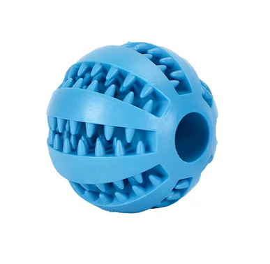 Interactive Rubber Dog Ball Toy – Chew Toy for Puppies, Pet Tooth Cleaning Ball, Silicone Feeder Ball for Cats and Dogs, Food and Treat Dispensing Toy